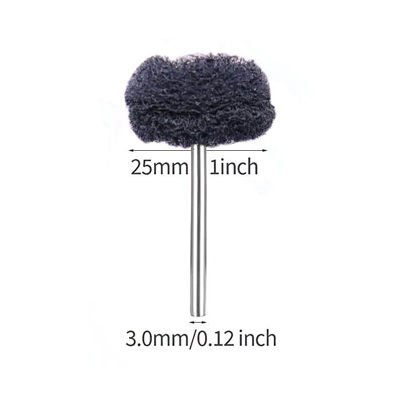 10Pcs Mini Drill Abrasive Brush Nylon Buffing Polishing Wheel with 3mm Shank for Dremel Rotary Tool Rust Remover Accessories Set