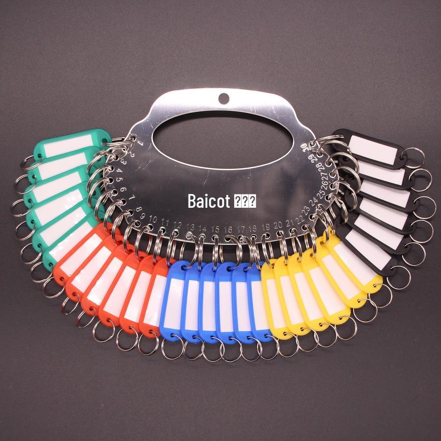 Stalowy Organizer na Klucze z Tablicą do Pisania, Brelokami do Kluczy i Żelaznym Pierścieniem