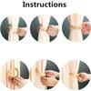 Wood Window Screen Ring Magnetic Clip Curtain Tieback Creative Curtain Tie  Hanging Clothes