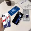 Custodia per Telefono con Logo A-Airbus per iPhone 11 13 16 12 17 14 15 Pro Max Plus Cover Posteriore Morbida Trasparente Coque