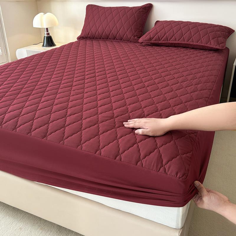 Waterproof Mattress Protector Dust Proof Bed Cover Fitted Sheet Quilted Mattress Pad Encasement 90x200cm