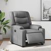 Vidaxl Electric Recliner Armchair, Grey, Upholstered with Faux Leather