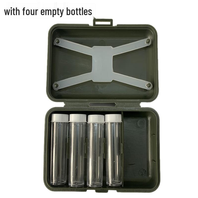 Portable First Aid Kit with 4 Empty Bottles