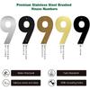 Stainless Steel Floating House Numbers, 8 Inch Modern Metal Address Letters and Mailbox Numbers, House Address Plaques for Home, Apartment, Garages,