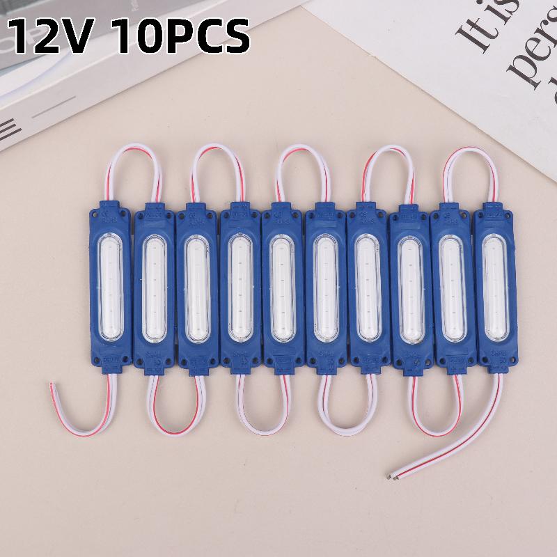 10Pcs/Lot 12V/24V Multicolour Led Modules Cob Light Backlight Shop Banner Waterproof Ip65 Decorations Warm White