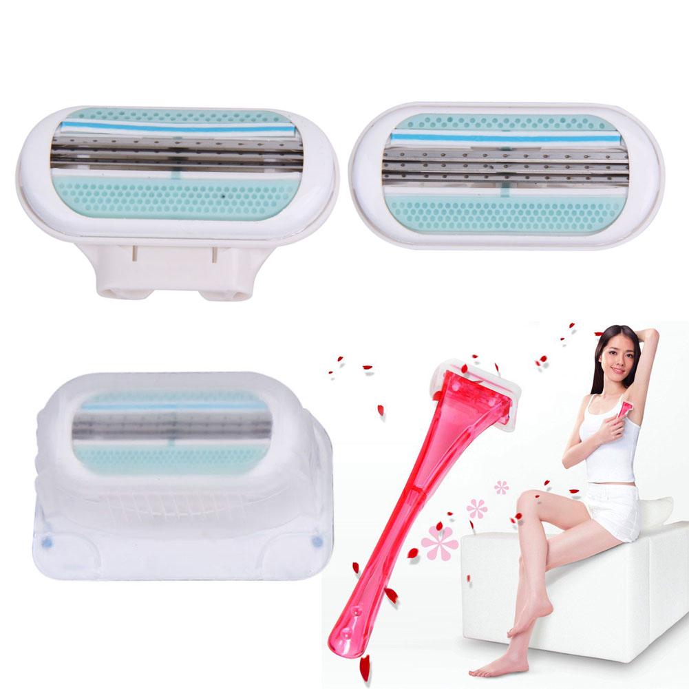 4-20PCS Women Razor Blades 3-Layer Safety Blade Shaver Head Hair Remover Replacement Head Female Shaving Blades for Venus Razor