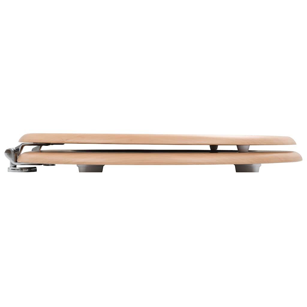 Vidaxl Toilet Seat, MDF, Bamboo Wood Pattern