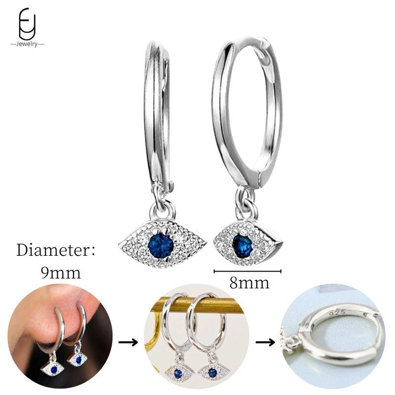 925 Sterling Silver Needle Vintage Heart/Shell Pendant Earrings Round/Square Plate Hoop Earrings for Women Party Fashion Jewelry