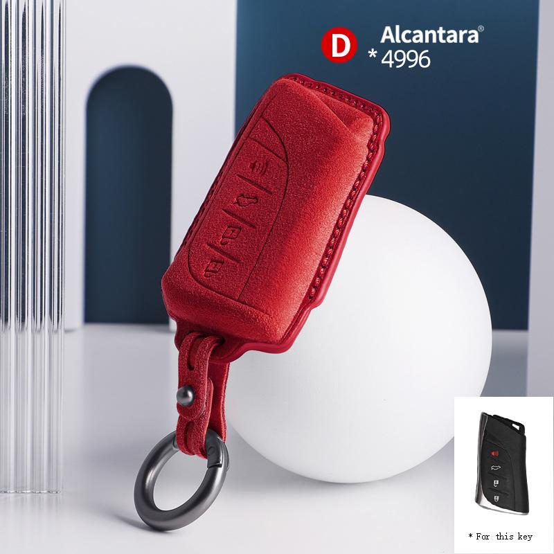 New Suede Key Case Car Key Cover Shell For For Lexus ES NX GS RX UX250 UX260 ES350 LC500 3/4 Button Remote Key Holder Keychain
