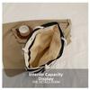 Striped Beach Tote Bag Straw Foldable Shoulder Bag Zipper Large Capacity Travel Handbag For Travel Work Beach Gym Store