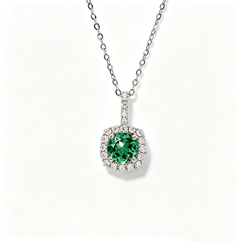 S925 Sterling Silver Zodiac Birthstone Necklace - Natural Gemstones, Light Luxury, Perfect Birthday Gift