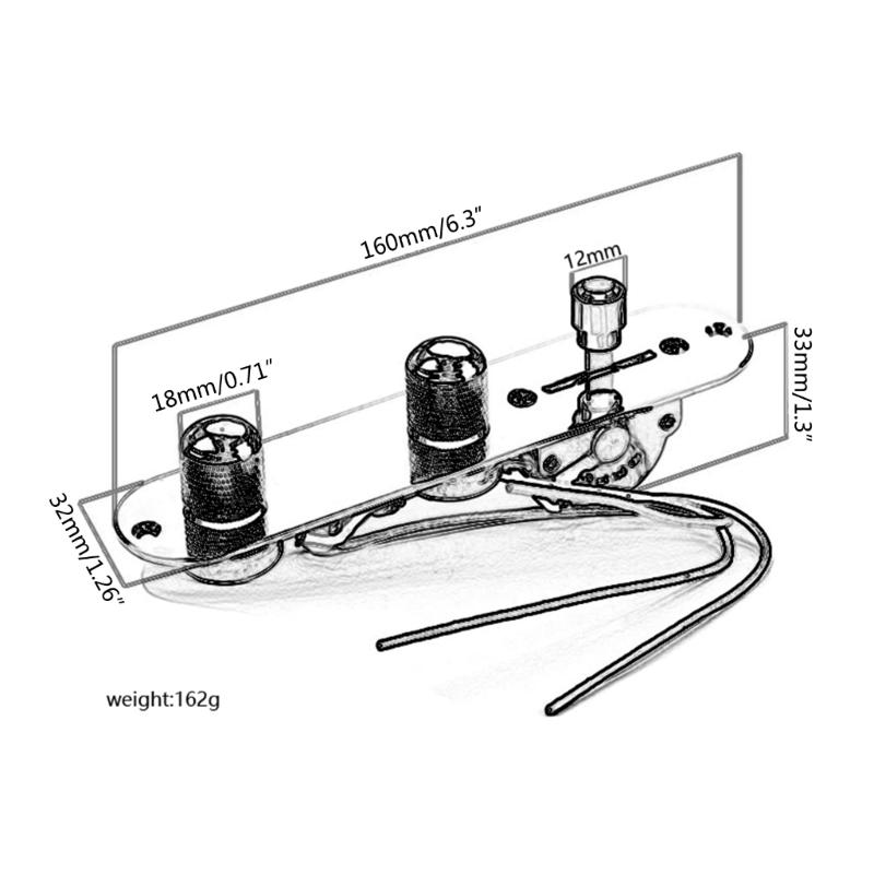 3 Way Guitar Control Plate Mounting Plate with Screws Compatible with Standard Style Electric Guitar Parts Replacement