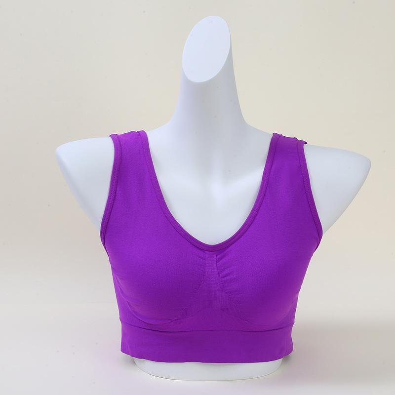 

Бесшовный спортивный бюстгальтер для йоги без косточек большого размера – Красивая спинка и удобный однослойный дизайн M