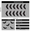 Halloween Wall Stickers Removable Happy Halloween Wall Decals Spooky Pumpkin Ghost Bat Pattern DIY Decor for Home Window Door Party Supplies