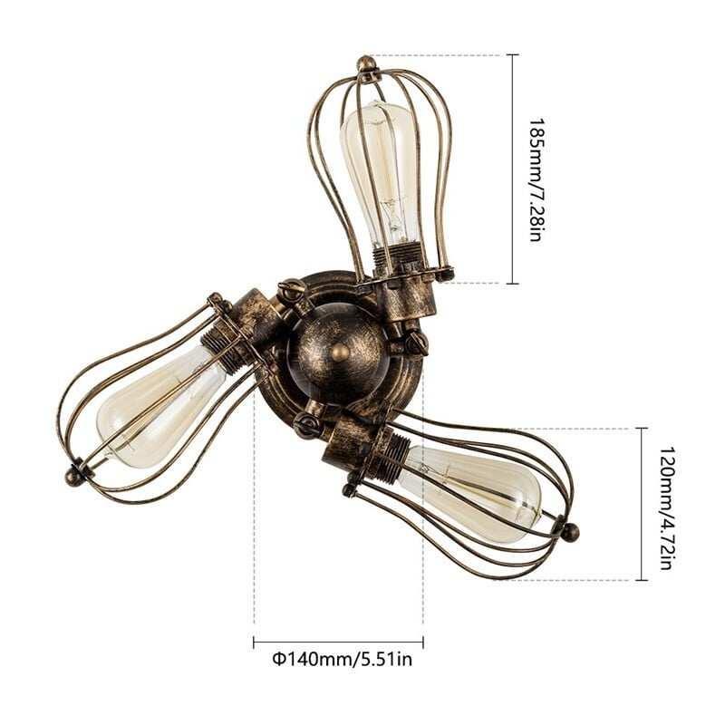 Vintage Ceiling Light LED Retro Light Fixture Wall Light Ceiling