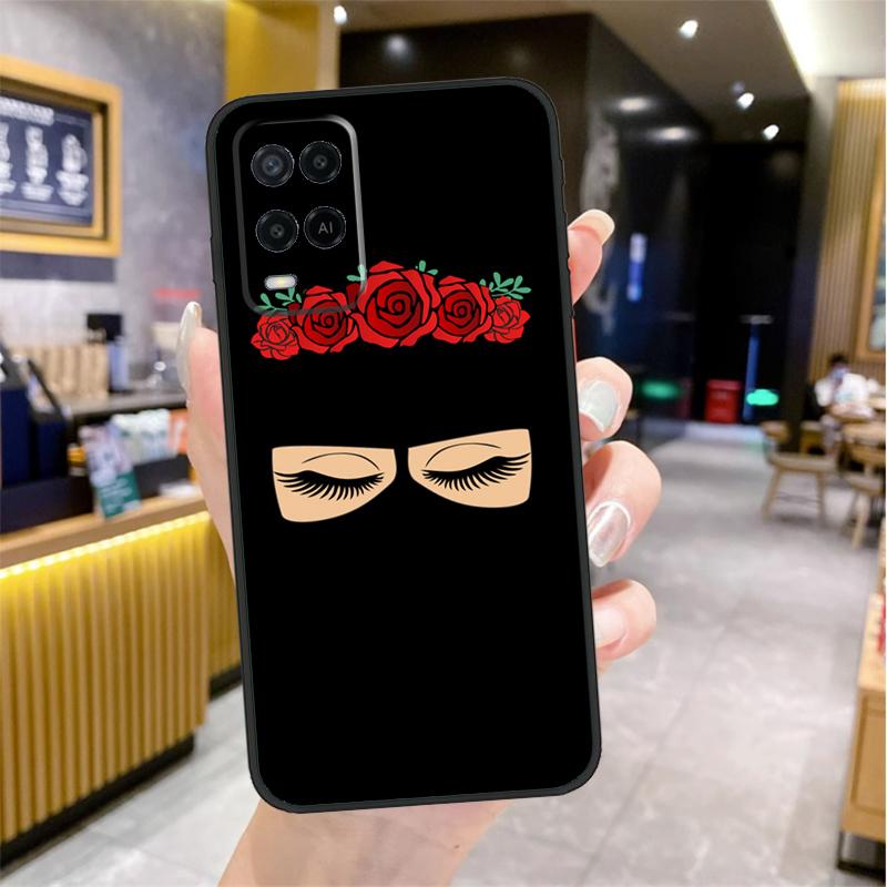 Arabic Muslim Islamic Girl Eyes Case For Oppo A96 A76 A16 A17 A18 A60 A80 A40 A38 A58 A78 A98 A94 A74 A54 A15 A57 A77 A5 Pro