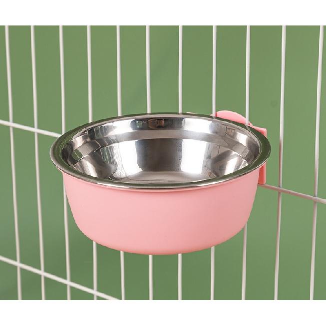 Hanging Automatic Pet Cat Food Feeder with 30oz Bowl and 500ml Water Dispenser Bunny Gravity Feeding Station Waterer Set Feeder 4