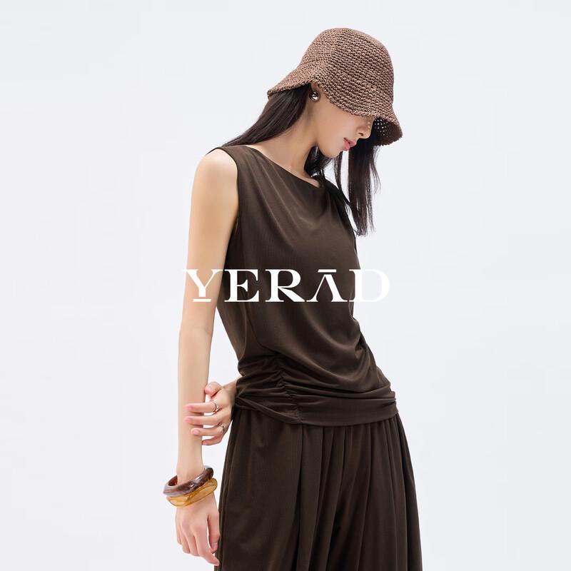 YERAD Women s Asymmetrical Twist One-Shoulder Lyocell T-Shirt M