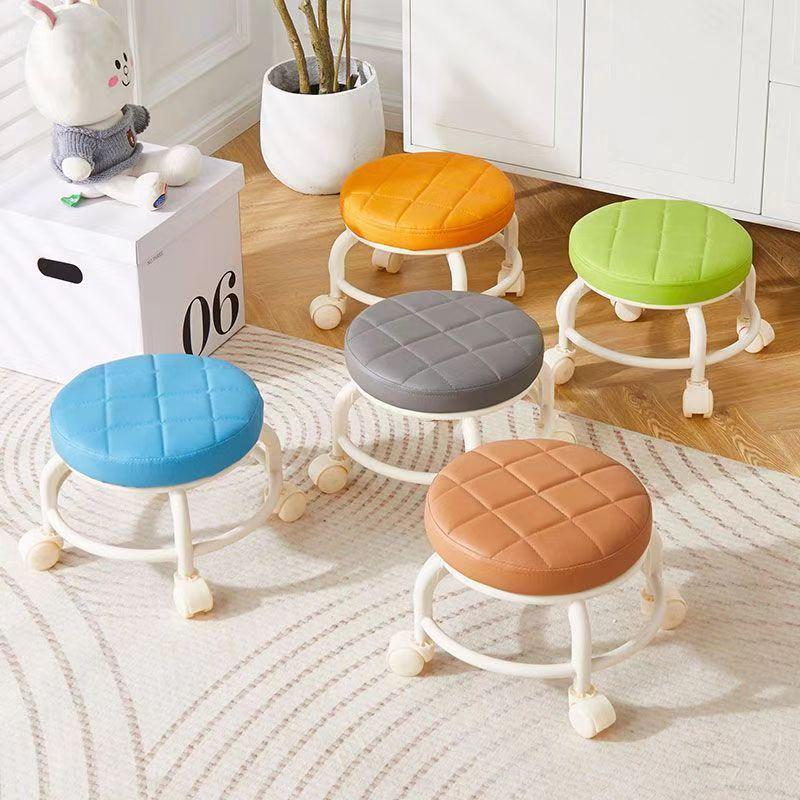 Swivel Mop, Pedicure & Baby Walking Pulley Stool with Wheels