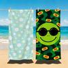 Grüne Cartoon-Illustration Handtuch Stranddecke Handtuch Für Reise Fitnessstudio Dusche Luxuriös Leicht Camping Pool Tropisch Süß