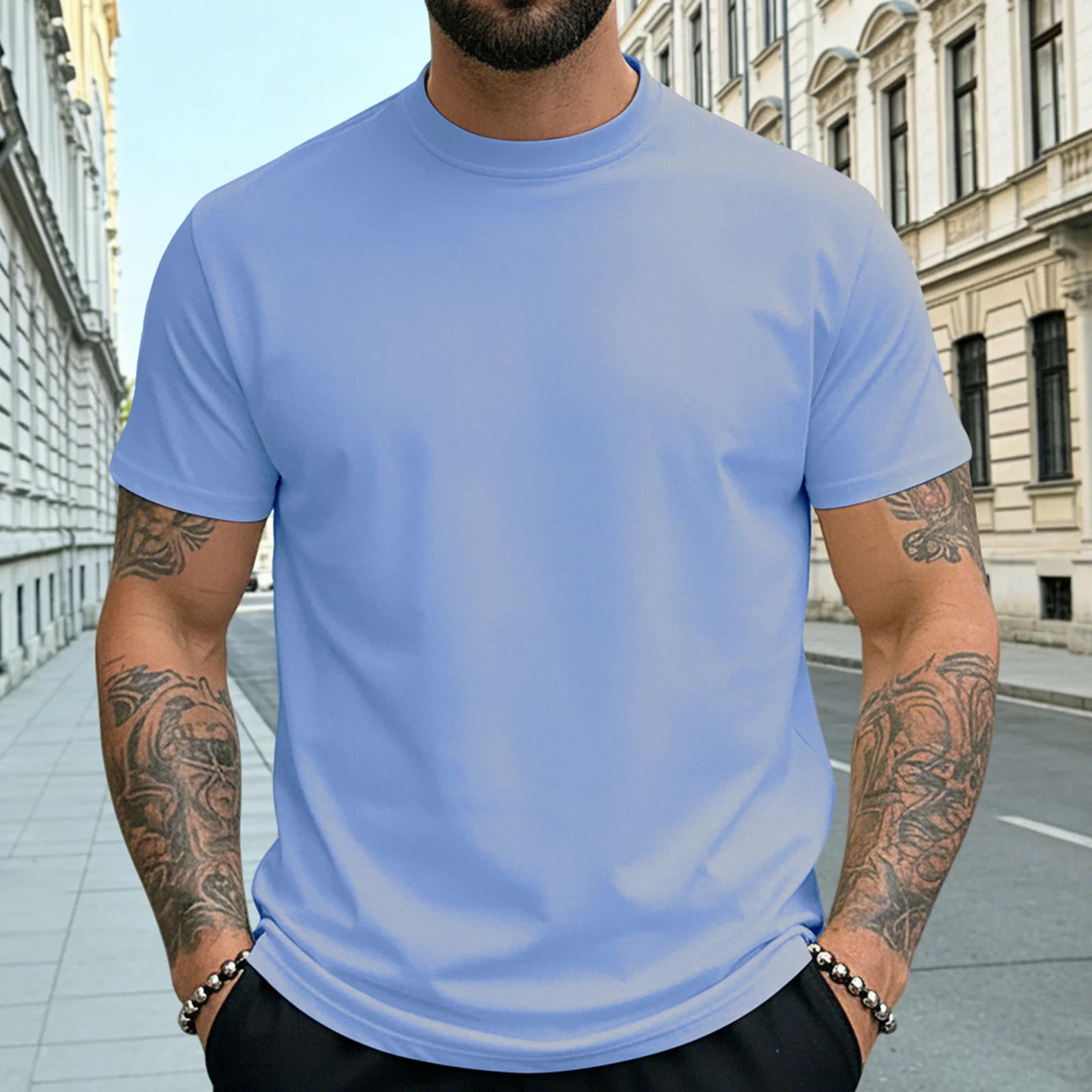 

Men s Summer Short-sleeve Quick-drying T-shirt Undershirt Top L