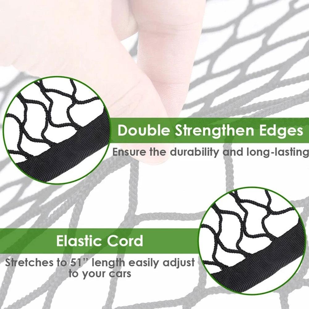 General Motors Kofferraum Doppelschicht-Aufbewahrungsnetz Tragbares Nylon-Stretch-Gepäcknetz Multifunktionales Organisations- und Aufbewahrungsnetz