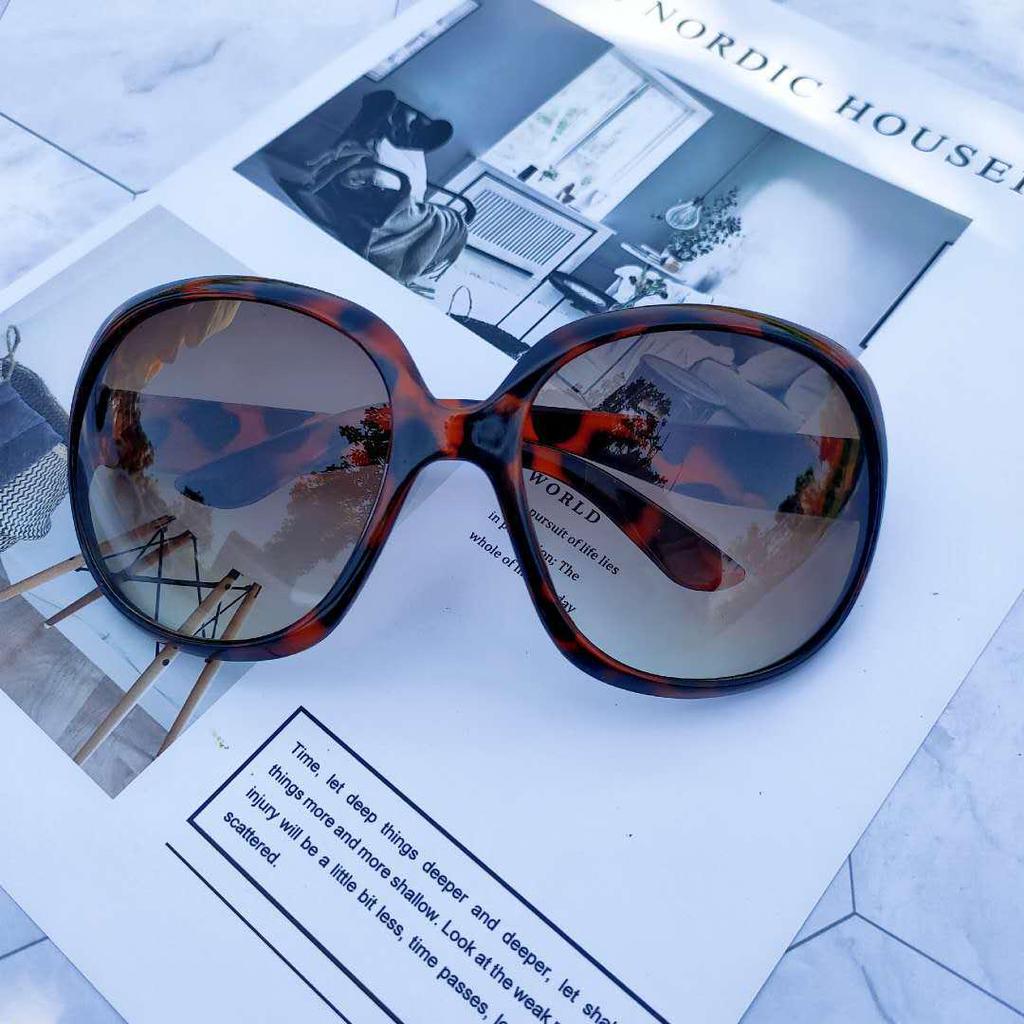 Classic Retro Fashion Oval Women Sunglasses Vintage Large Big Sunglasses for Ladies