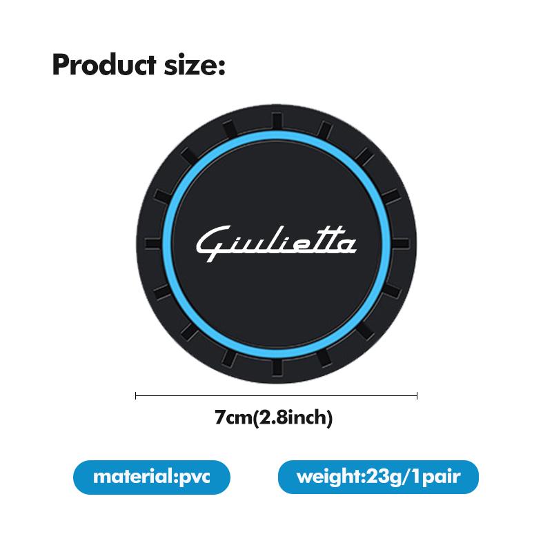 2026 Hot Alfa Romeo Car Logo Non Slip Water Cup Pad Auto Coasters Interior Anti-skid Mat Holders For Alfa Romeo 159 Giulietta Gi