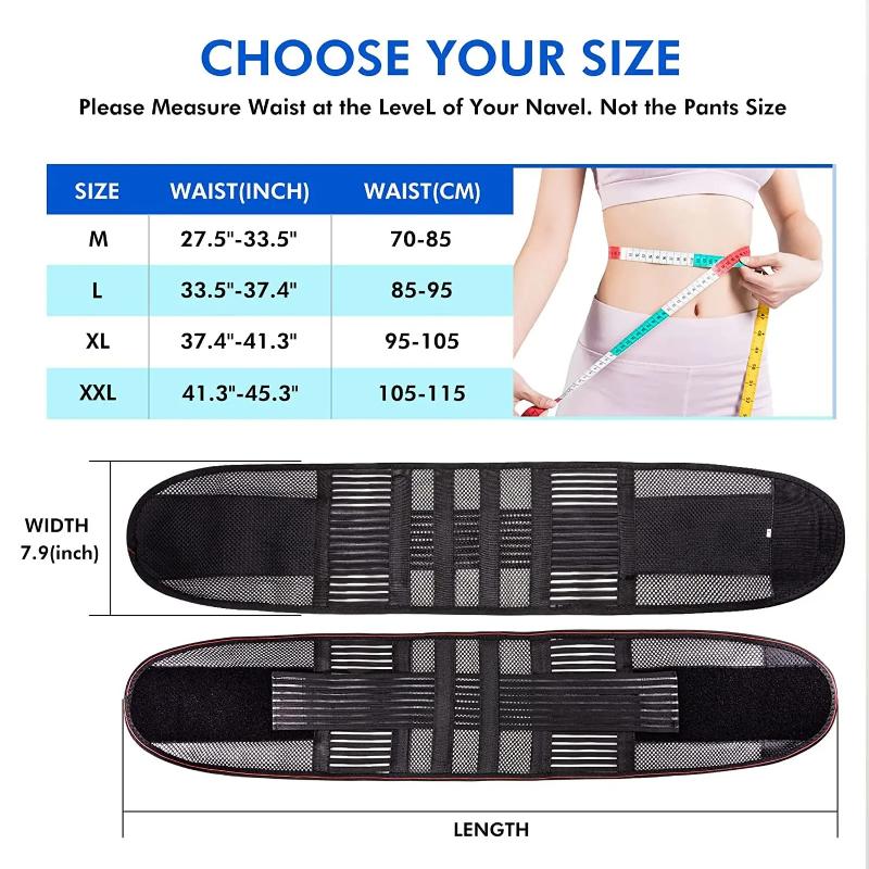 Adjustable Back Brace For Men And Women Anti Skid Mesh Lumbar Support Belt For Lower Back Pain Relief