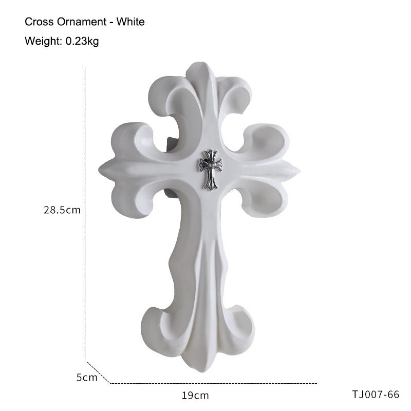 Miniso Vintage Cross Ornament Retro Carving Cross Decoration Home Living Room Bedroom Wall Decoration Gift
