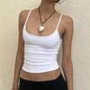 Europeisk og amerikansk sexy ryggløs ensfarget camisole – Slim fit dame sportsvest