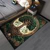 Tree of Life Celtic Design Green Carpet for Living Room Decor Suitable for use as an anti-slip for living room bedroom sofas