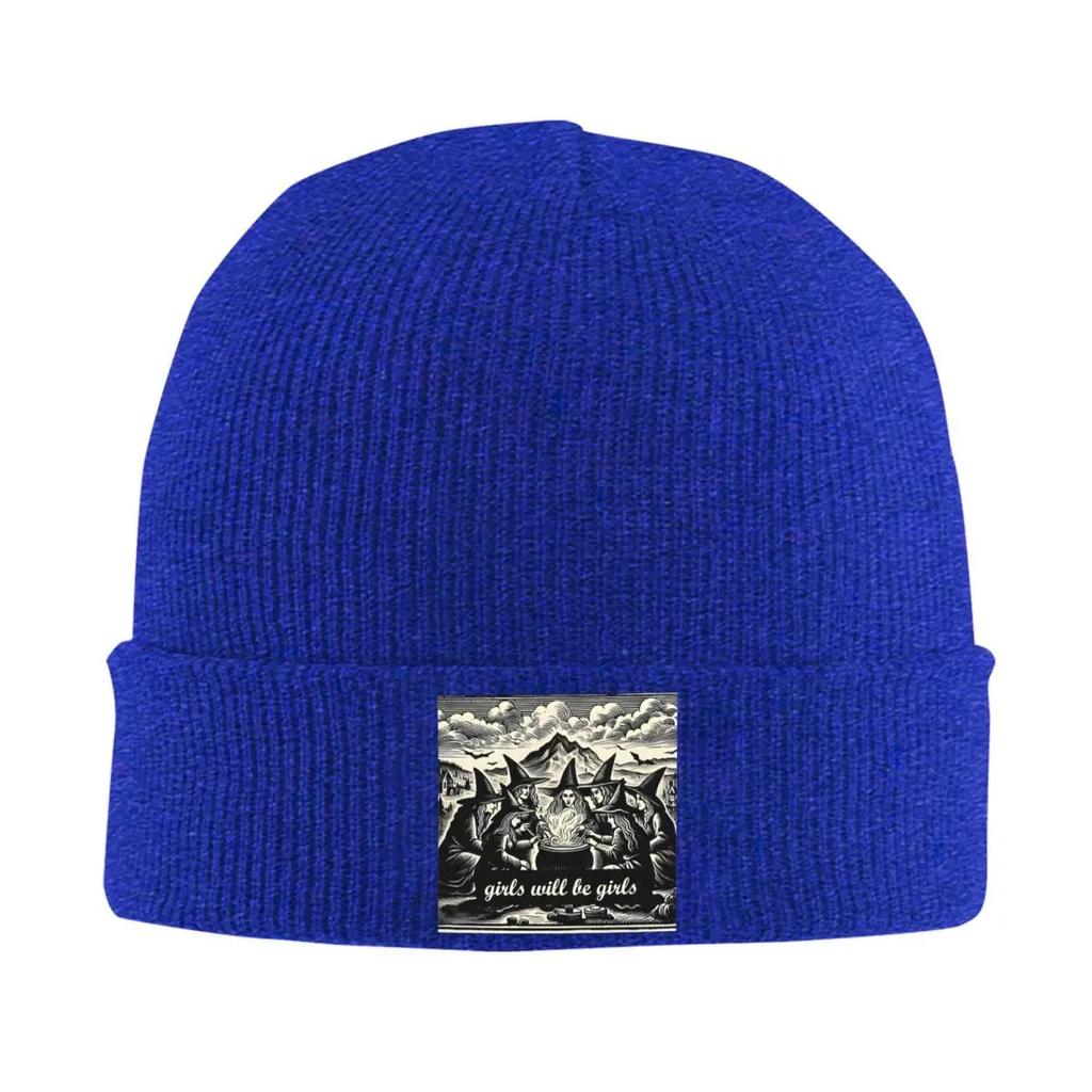 New Girls Will Be Girls Witchy Coven Knit Hat Beanies Autumn Winter Hats Warm Hip Hop Cap Unisex Women
