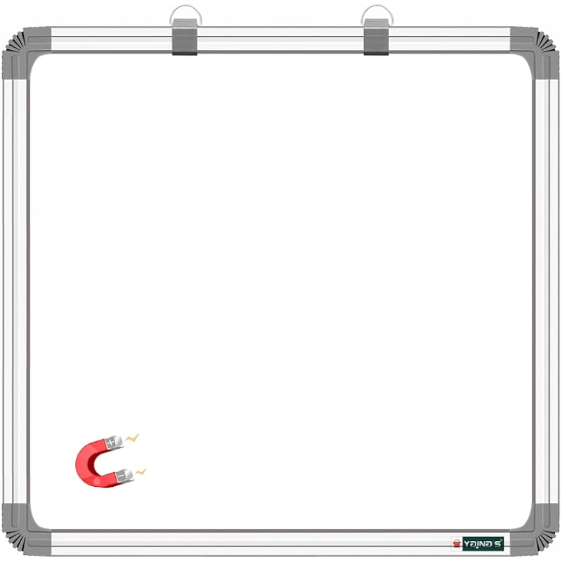Yajnas 28X28 Cm Magnetic Small Sized Whiteboard/Lapboard, Dry Erase Premium Melamine Magnetic Small Sized White Board/La