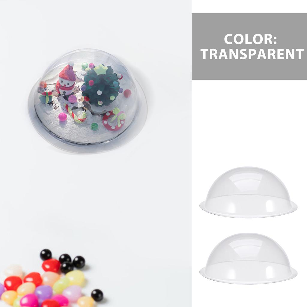 30 Stück Stabile durchsichtige PVC-Halbkugel-Kuppelabdeckungen für DIY-Schneekugel-Basteln Weihnachts-Dorfdekorationen Bastel-Glocke Vitrine