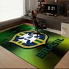 Brazilian Football Emblem Printed Office Carpet Chair Cushion  Entryway Rug, Rugs for Living Room, Bedroom Christmas gifts