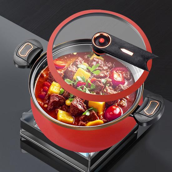 Nonstick Ceramic Coated Soup Pot with Lid 7L Fast Cooking Crock Pot Micro Pressure Cooker Versatile Cookware
