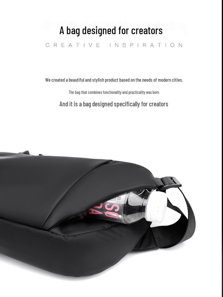 Men's Waterproof Crossbody Bag - 2026 Cycling & Workwear Fashion, Oxford Cloth, Chest & Shoulder Bag for Commuting
