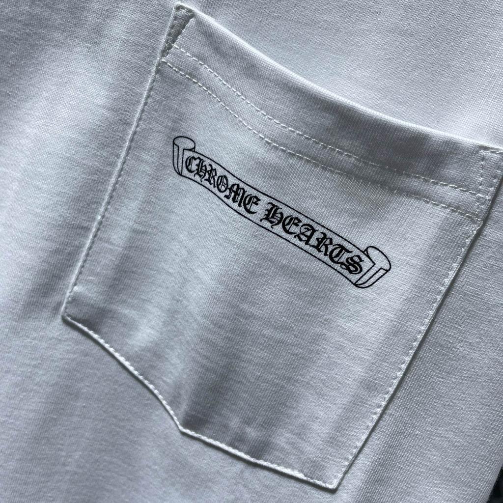8556 CHROME HEARTS 2026 Summer New High Quality Cotton Round Neck Loose Large Size Men's and Women's T-shirt Couple T-shirt