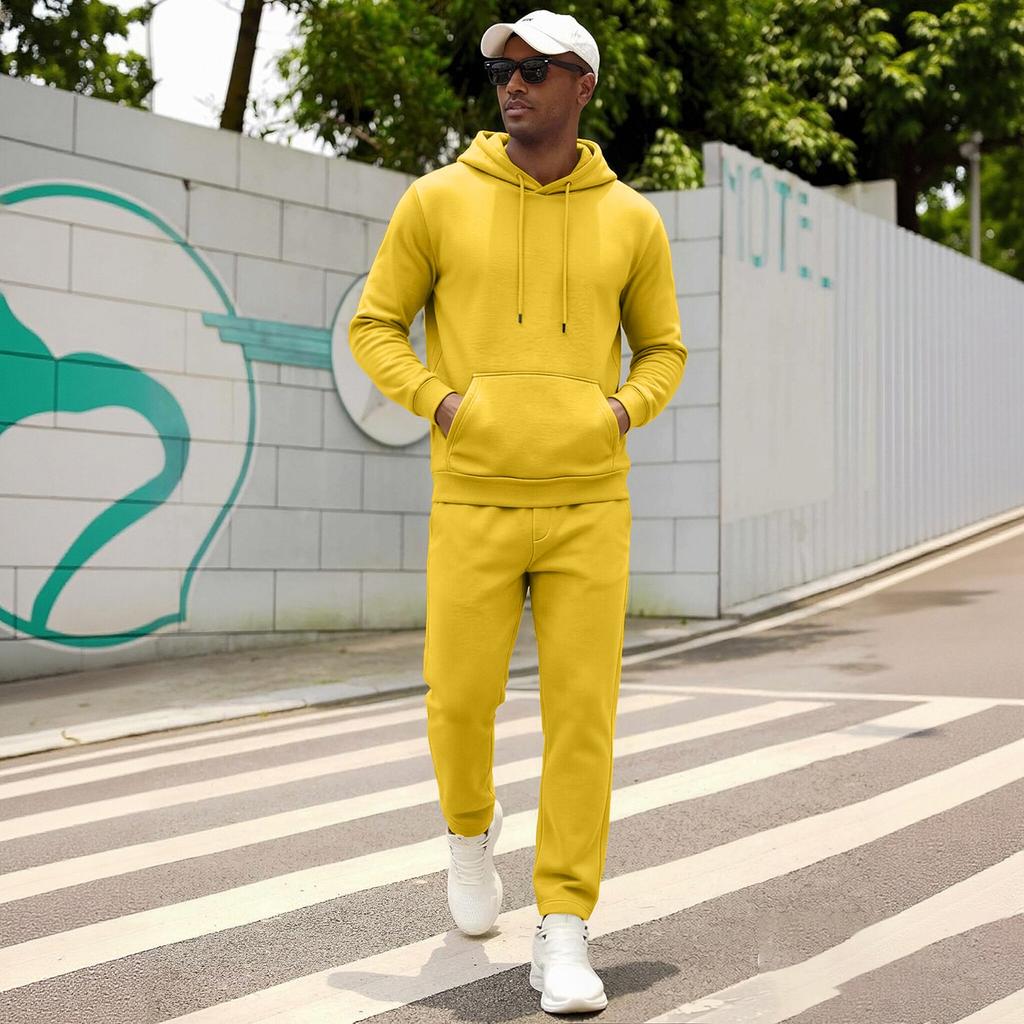 Men's Plus Size Oversized Hoodie and Sweatpants 2 Piece Set Casual Outfit