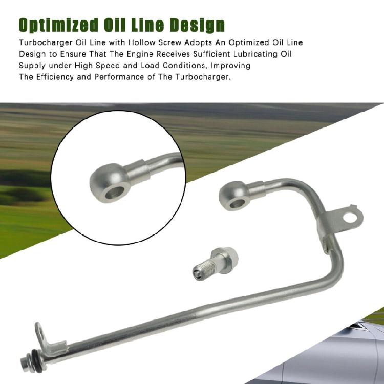 Replace 2710900477 0019972401 Turbocharger Oil Return Line with Hollow Screw