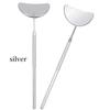 Crescent-shaped Stainless Steel Handheld Mirror for Eyelash Extensions