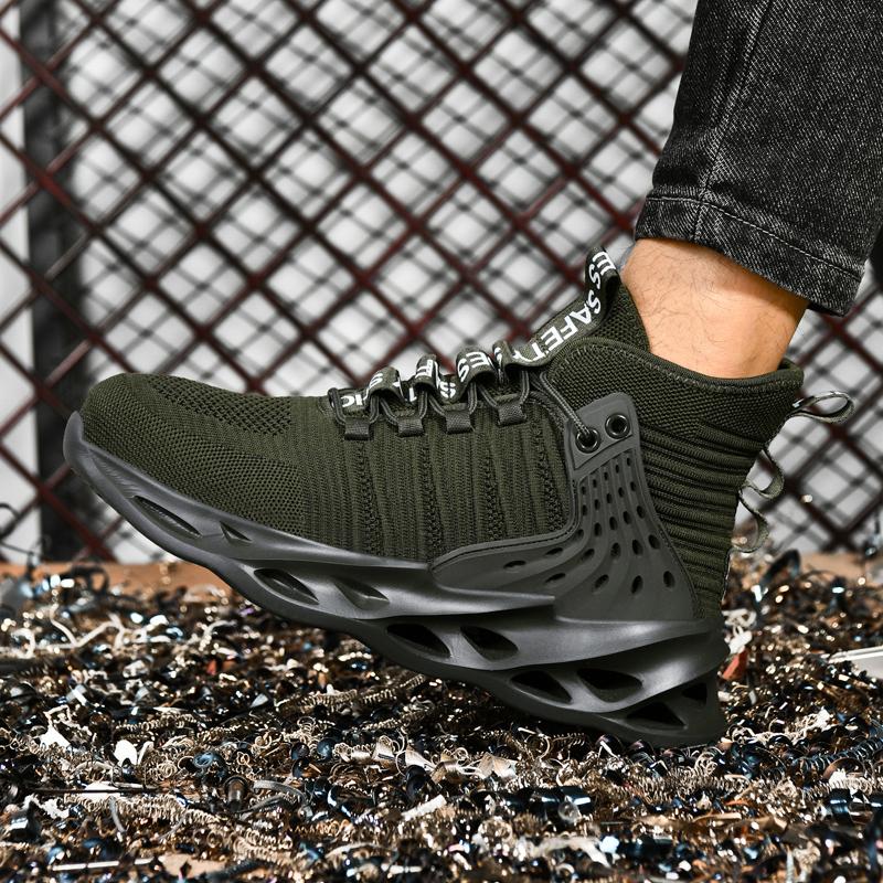 Fashion Unisex Breathable Safety Work Shoes Anti-smash Anti-puncture Labor Insurance Footwear for Men Women Sneakers Safety Boots Hiking