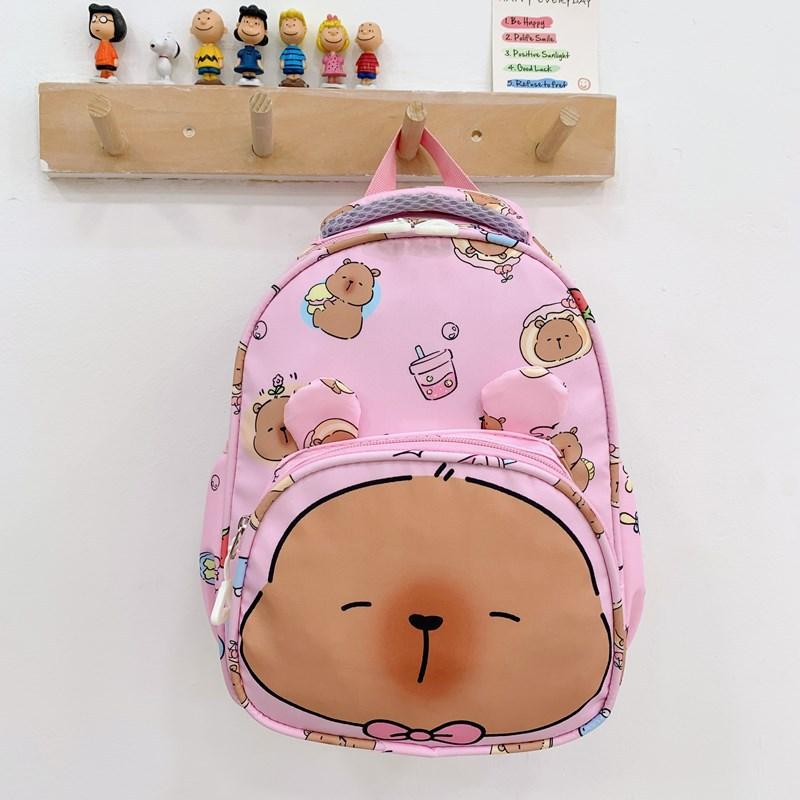 Schoolbag backpack Japanese cute kapibara backpack cartoon children's bag women's 1011 new casual schoolbag large capacity