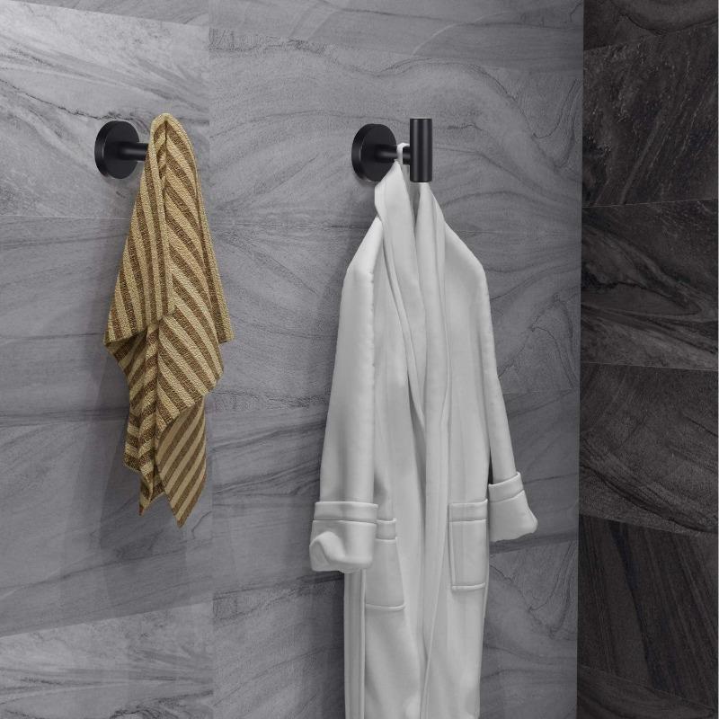 4 set gancio per asciugamani da bagno, appendiabiti da cucina, appendiporta resistente, per asciugamani accappatoi armadietti (devono essere forati e installati)