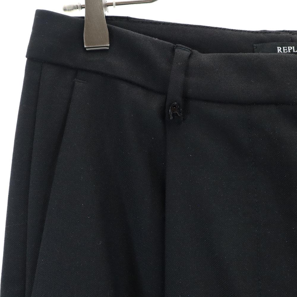 REPLAY Unused wool blend lame Slacks pants w27 black cropped length Women Used