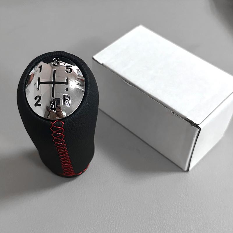 5 Speed Gear Shift Knob Stick Head PU Leather Car Gear Shift Lever Handle for RENAULT CLIO MK3 3 III MEGANE MK2 SCENIC MK2