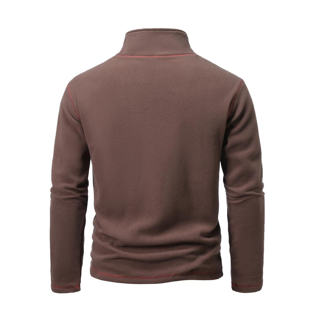 Men's Mock Neck Quarter Zip Sweatshirt Fleece Stand Collar Winter Warm Pullover Casual Polo Golf Shirt Long Sleeve Turtleneck Sweatshirts for Men