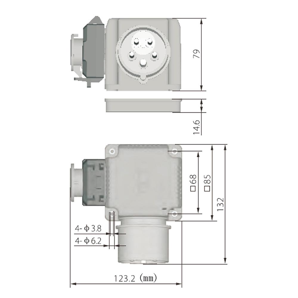KEDU KOA1L 2 In 1 Electromagnetic Emergency Stop Pushbutton Switches with 3P+N+E 5P Industrial Socket