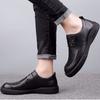 Herren Freizeitschuhe aus Leder Herren Trend vielseitig Britischer Stil Business Herrenschuhe atmungsaktiv weiche Sohle schwarz Schnürer Arbeitsschuhe